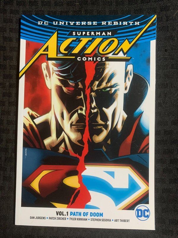 2017 Superman Action Comics Volume 1 Path of Doom SC VF+ 8.5 1st DC Comics (DC Comics, 2017), raw comic book in VF+ 8.5 condition — front cover