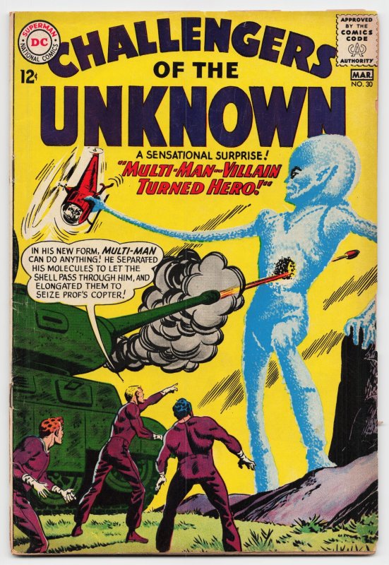 Challengers of the Unknown #30 (DC Comics, 1963), raw, ungraded comic book — front cover