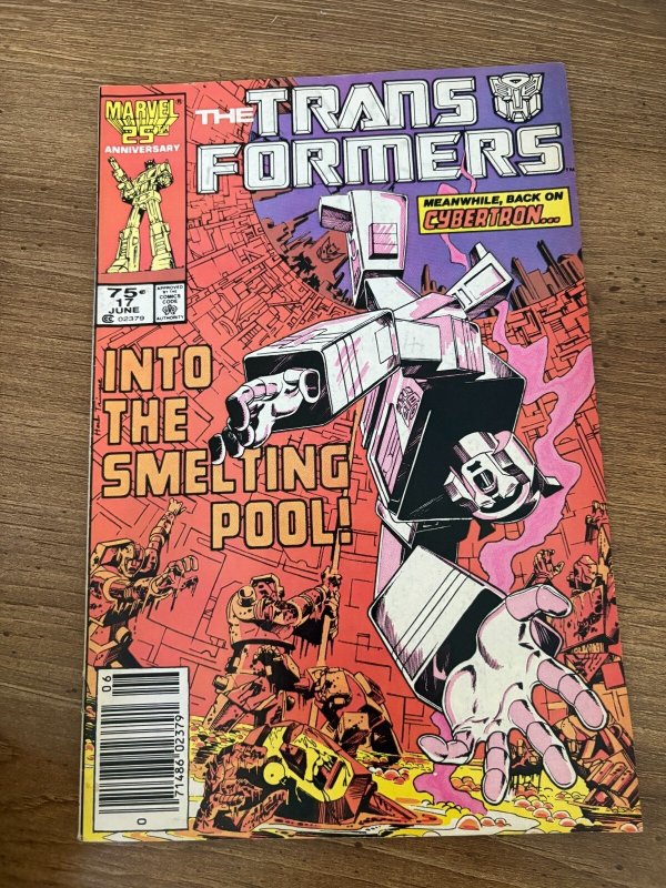 Transformers #17 (Marvel Comics), raw comic book in FN condition — front cover