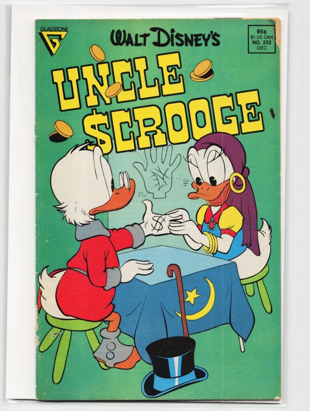 Uncle Scrooge #232 (Gladstone, 1988), raw, ungraded comic book — front cover