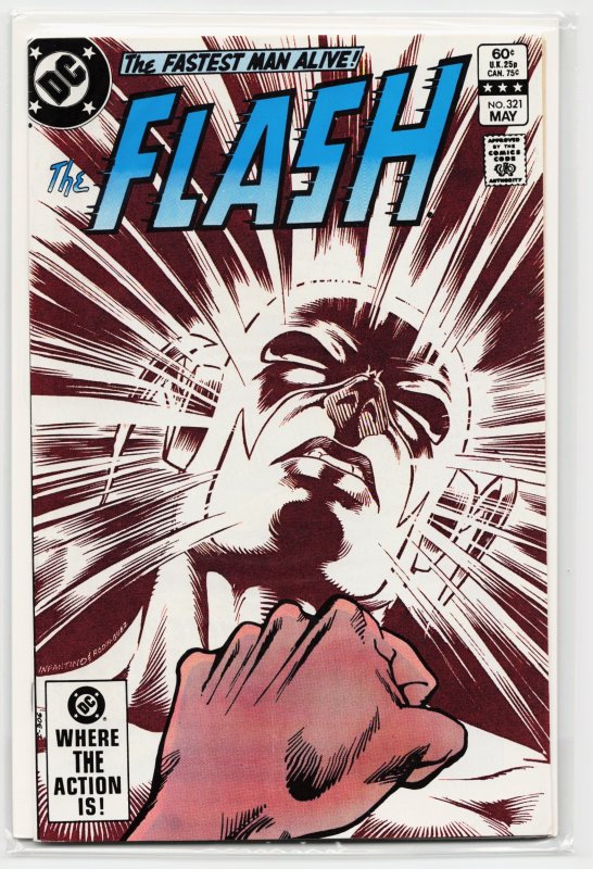 The Flash #321 (DC Comics, 1983), raw, ungraded comic book — front cover