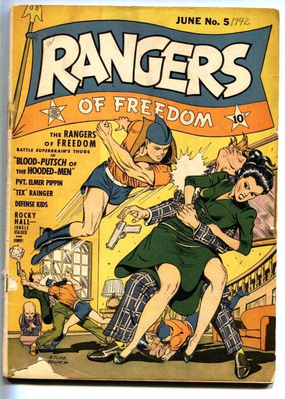 Rangers #5 - 1942 - Fiction House - G+ - Comic Book (Fiction House, 1942), raw, ungraded comic book — front cover