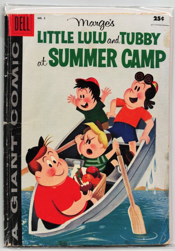 Marge's Little Lulu and Tubby at Summer Camp #2 (1958), raw, ungraded comic book — front cover