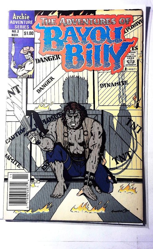 Adventures of Bayou Billy #2 (Archie Comics, 1989), raw, ungraded comic book — front cover