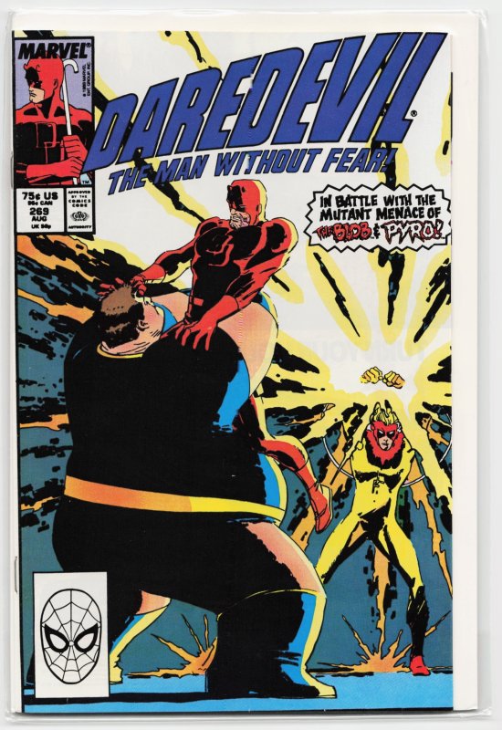 Daredevil #269 (Marvel Comics, 1989), raw, ungraded comic book — front cover