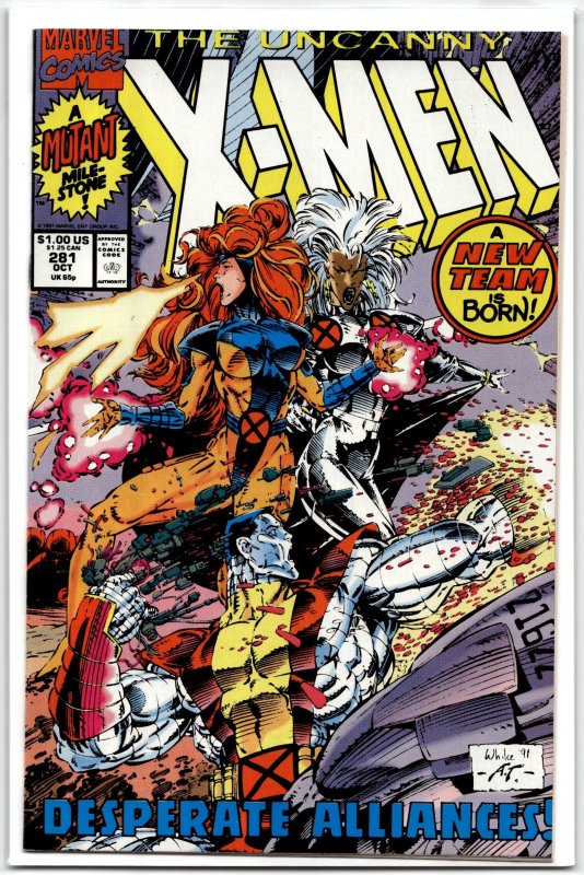 The Uncanny X-Men #281 (Marvel Comics, 1991), raw, ungraded comic book — front cover
