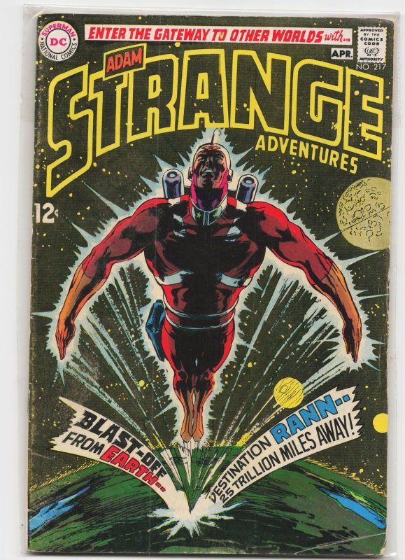 Strange Adventures #217 (DC Comics, 1969), raw, ungraded comic book — front cover