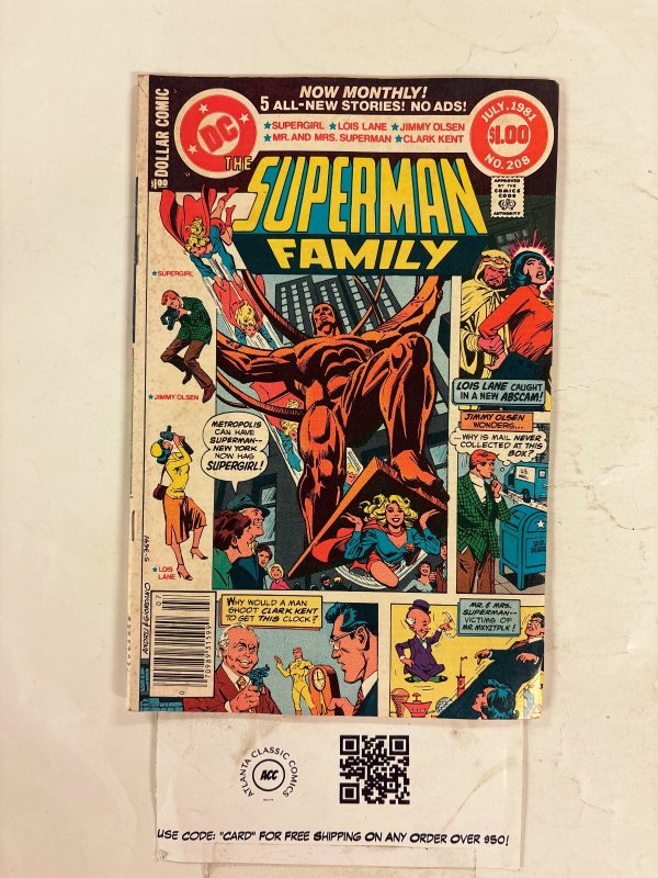 Superman Family #208 (DC Comics), raw comic book in VF condition — front cover