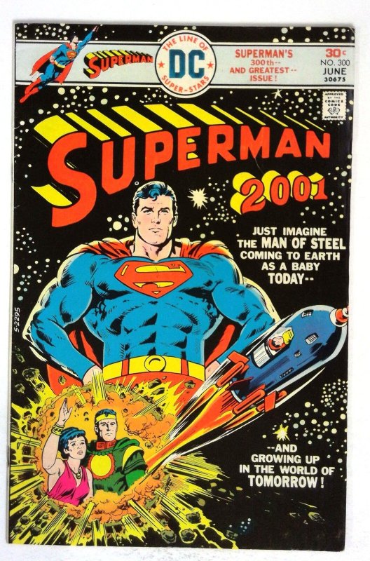 Superman #300 (DC Comics, 1976), raw comic book in FN/VF condition — front cover