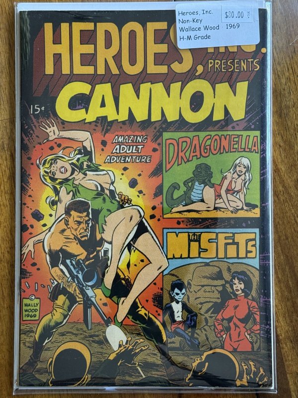 Heroes, Inc. Presents Cannon #1 (1969), raw comic book in VF 8.0 condition — front cover
