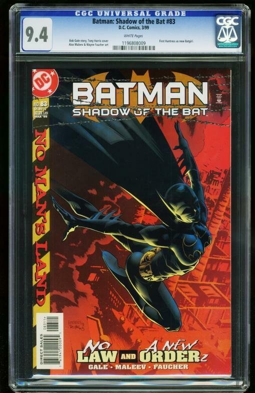 Batman: Shadow of the Bat #83, CGC 9.4 graded comic book, Universal Blue label — front cover in its holder