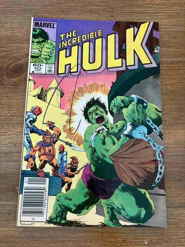 The Incredible Hulk #303 (Marvel Comics), raw comic book in NM condition — front cover