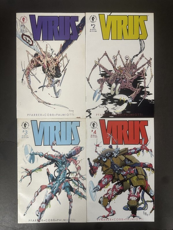 Virus (1992) #1-4 Fn/vf Complete Set Dark Horse (Dark Horse Comics, 1992), raw comic book in FN/VF condition — front cover