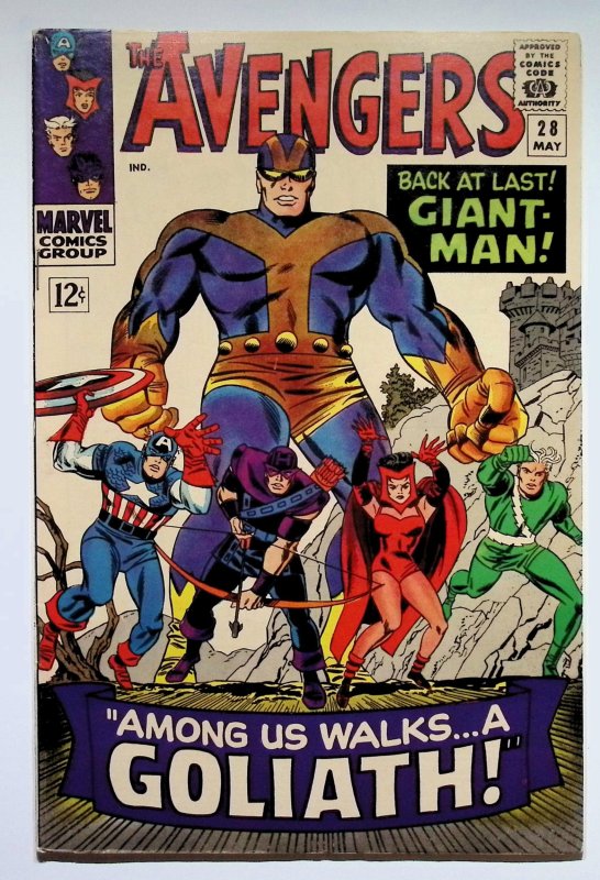 The Avengers #28 (Marvel Comics, 1966), raw, ungraded comic book — front cover
