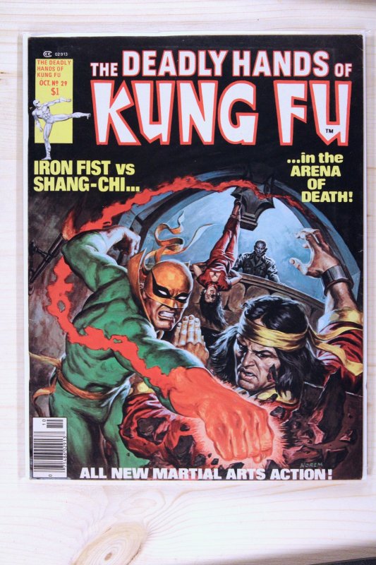 The Deadly Hands of Kung Fu #29 (Marvel Comics, 1976), raw comic book in VF/NM 9.0 condition — front cover