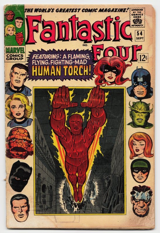 Fantastic Four #54 (Marvel Comics, 1966), raw, ungraded comic book — front cover