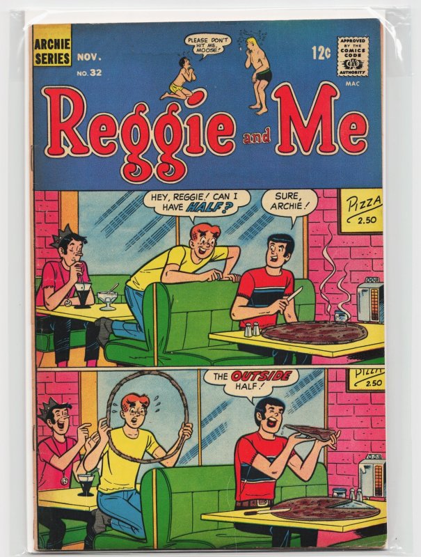 Reggie and Me #32 (Archie Comics, 1968), raw, ungraded comic book — front cover