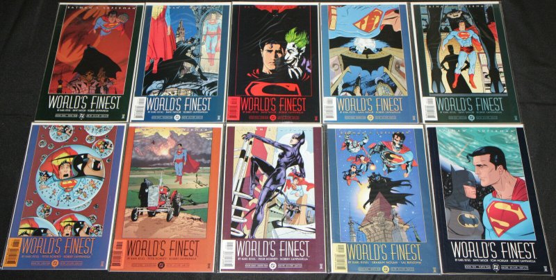 Modern DC Batman/superman: World's Finest 10pc Count High Grade Comic Lot #1-10, raw, ungraded comic book — front cover