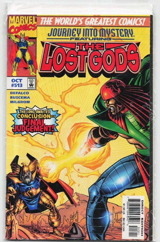Journey into Mystery #513 (Marvel Comics, 1997), raw, ungraded comic book — front cover