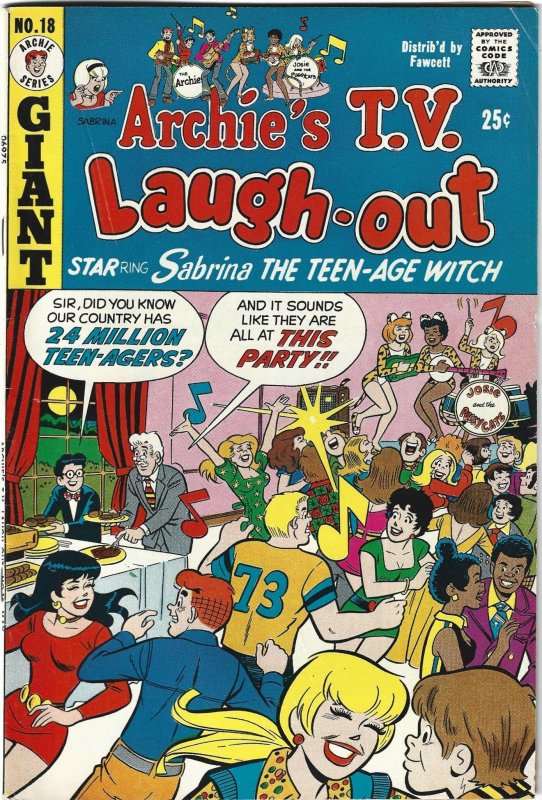 Archie's TV Laugh-Out #18 (1973), raw, ungraded comic book — front cover