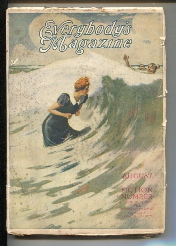 Everybody's 8/1906-Ridgeway-Thayer-fiction Issue-Jack London-o. Henry-George ..., raw, ungraded comic book — front cover