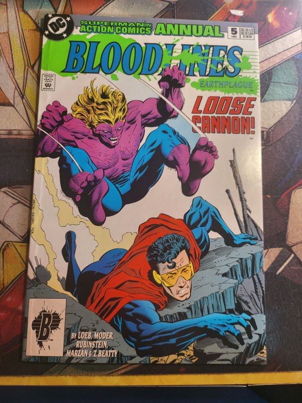 Action Comics Annual #5 (1993), raw, ungraded comic book — front cover