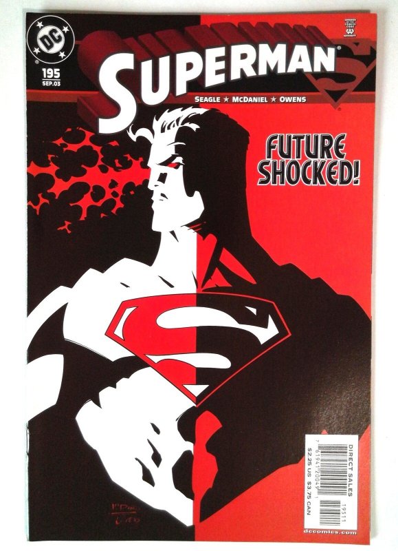 Superman #195 (DC Comics, 2003), raw comic book in NM- condition — front cover