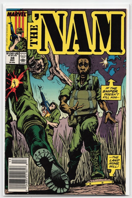 The 'Nam #38 (Marvel Comics, 1989), raw, ungraded comic book — front cover