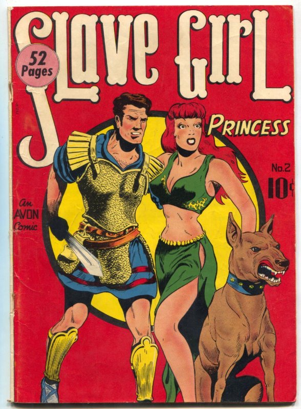 Slave Girl Comics #2 (Avon Periodicals, 1949), raw comic book in VG condition — front cover