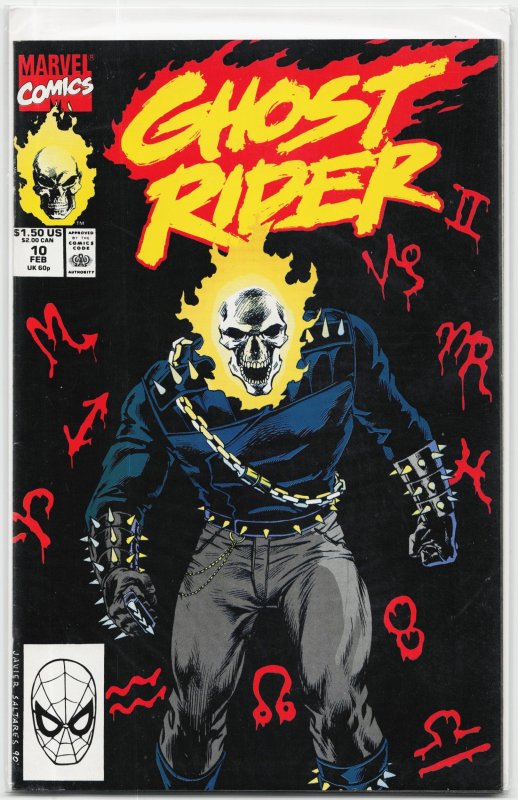 Ghost Rider #10 (Marvel Comics, 1991), raw, ungraded comic book — front cover