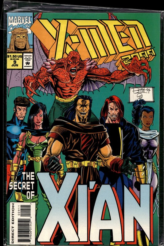X-Men 2099 #9 (Marvel Comics, 1994), raw, ungraded comic book — front cover