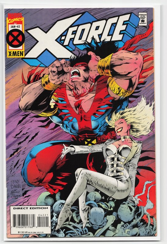 X-Force #42 (Marvel Comics, 1995), raw, ungraded comic book — front cover