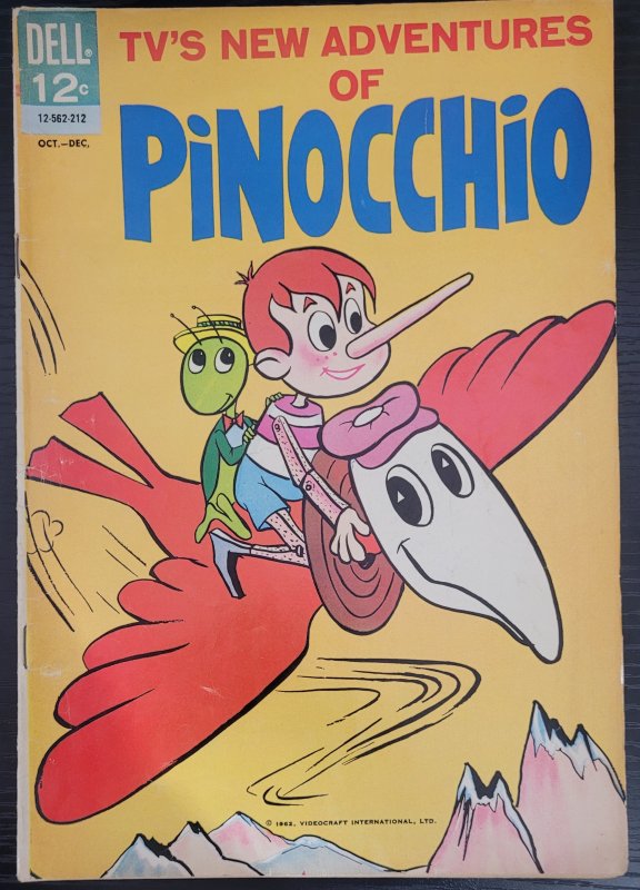 TV's New Adventures of Pinocchio #1 (1962), raw, ungraded comic book — front cover