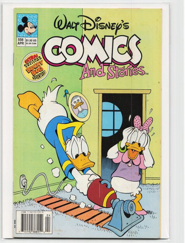 Walt Disney's Comics and Stories #558 (Gladstone, 1991), raw, ungraded comic book — front cover