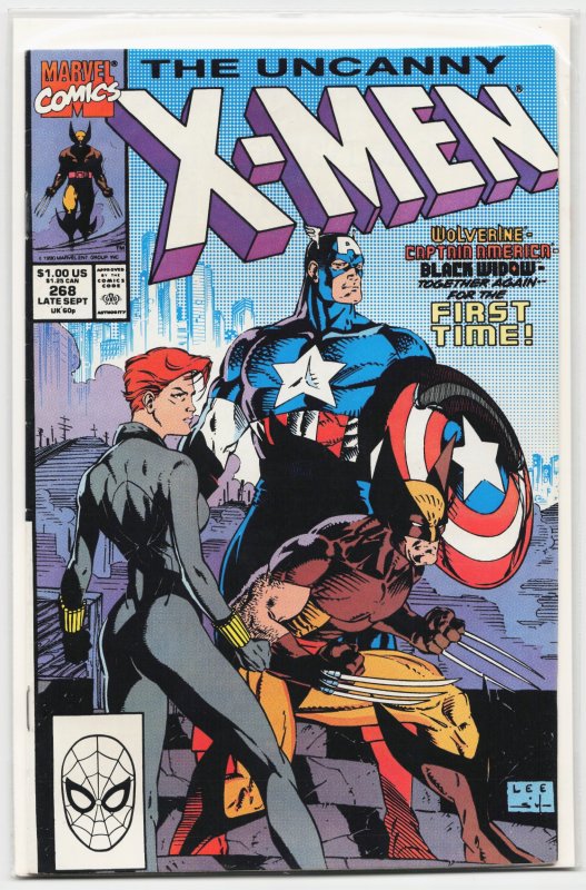 The Uncanny X-Men #268 (Marvel Comics, 1990), raw, ungraded comic book — front cover