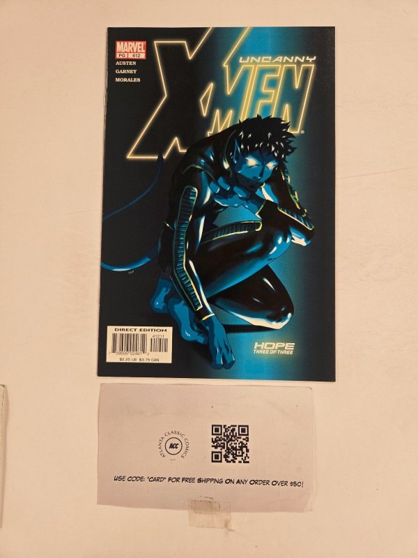Uncanny X-Men #412 (Marvel Comics), raw comic book in NM condition — front cover