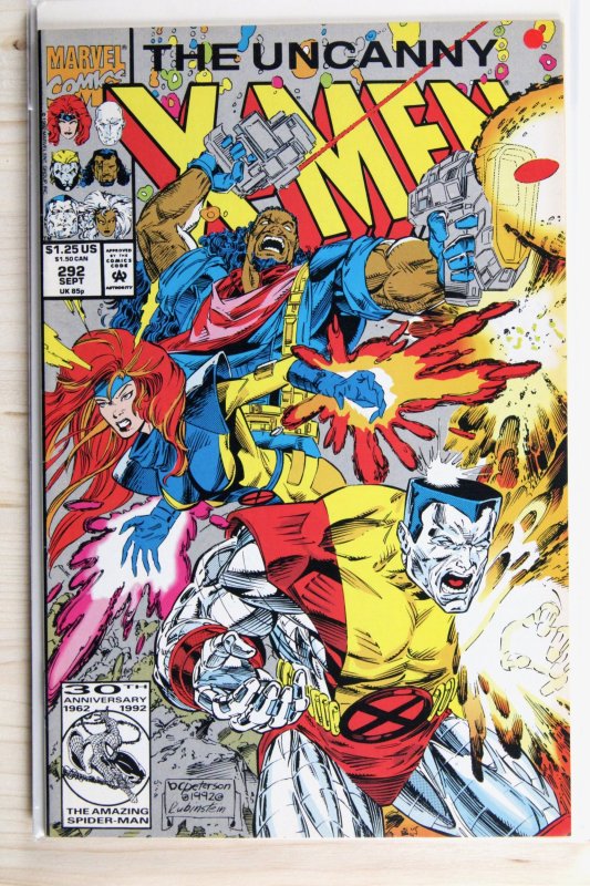 The Uncanny X-Men #292 (Marvel Comics, 1992), raw comic book in VF/NM 9.0 condition — front cover