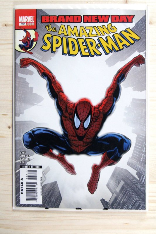 The Amazing Spider-Man #552 (Marvel Comics, 2008), raw comic book in NM 9.4 condition — front cover