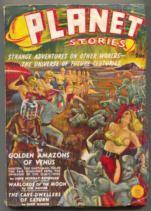 Pulp: Planet Stories #1 (Fiction House, 1939), raw, ungraded comic book — front cover