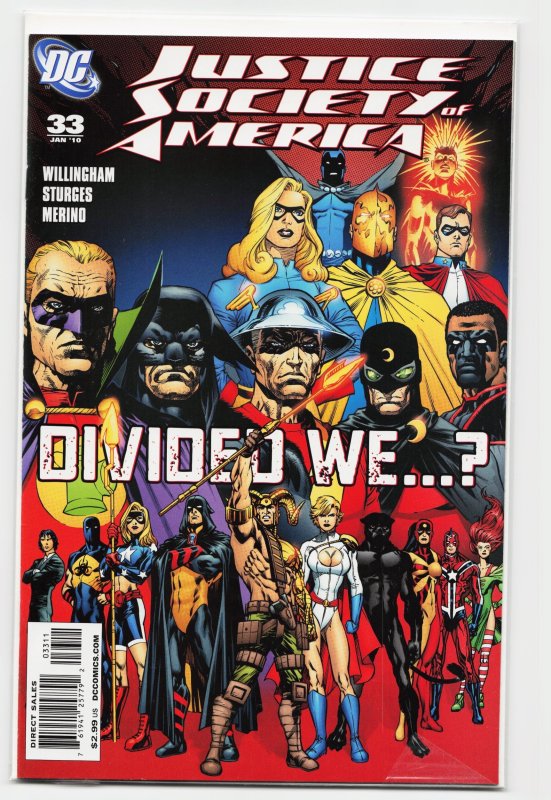 Justice Society of America #33 (DC Comics, 2010), raw, ungraded comic book — front cover