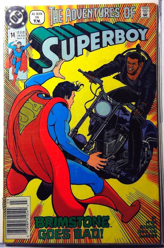 Superboy 2nd Series #14 (DC Comics, 1991), raw, ungraded comic book — front cover