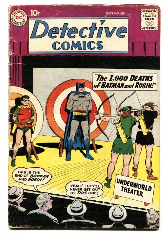 Detective Comics #269 (DC Comics, 1959), raw comic book in VG- condition — front cover
