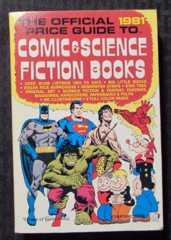 1981 Comic & Science Fiction Books Price Guide #4 (1981), raw comic book in 7.0 condition — front cover