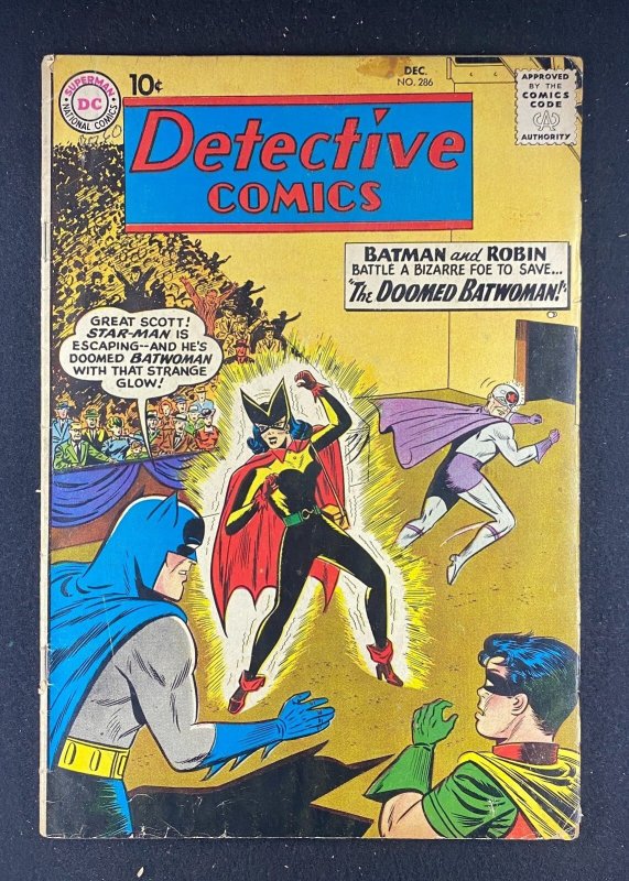 Detective Comics #286 (DC Comics, 1937), raw comic book in VG 4.0 condition — front cover