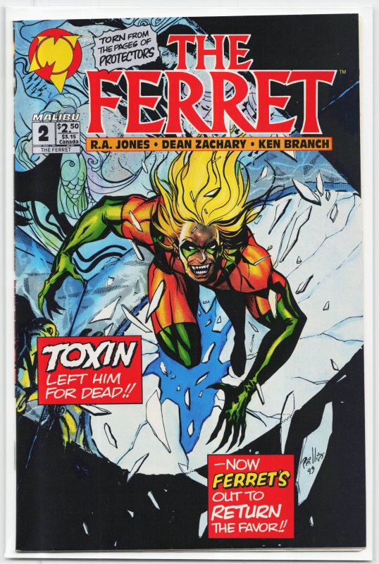 The Ferret #2 (1993), raw, ungraded comic book — front cover