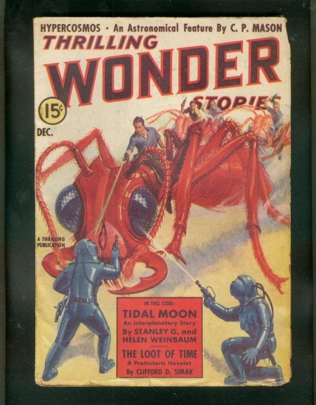Pulp: Thrilling Wonder Stories Pulp December 1938-Wild ANT Cover- (1938), raw, ungraded comic book — front cover