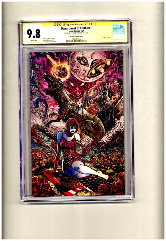 Department of Truth #13 (Image Comics, 2021), CGC 9.8 graded comic book, Signature Series label — front cover in its holder
