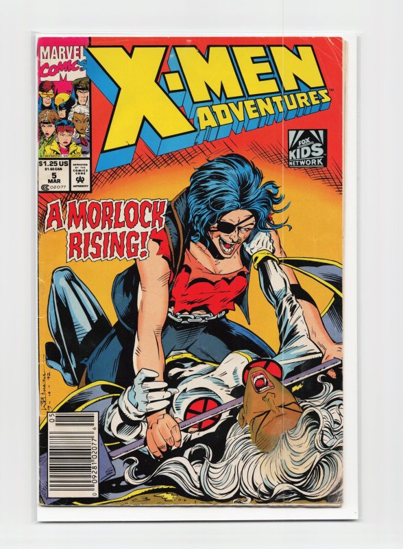 X-Men Adventures #5 (Marvel Comics, 1993), raw, ungraded comic book — front cover