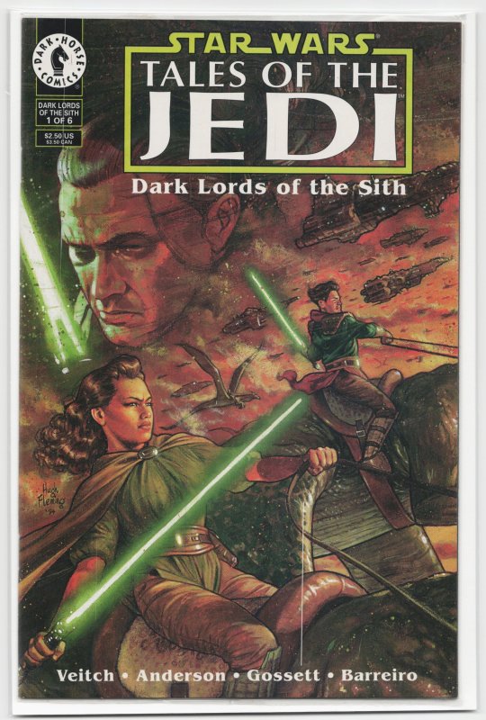 Star Wars: Tales of the Jedi - Dark Lords of the Sith #1 (Dark Horse Comics, 1994), raw, ungraded comic book — front cover