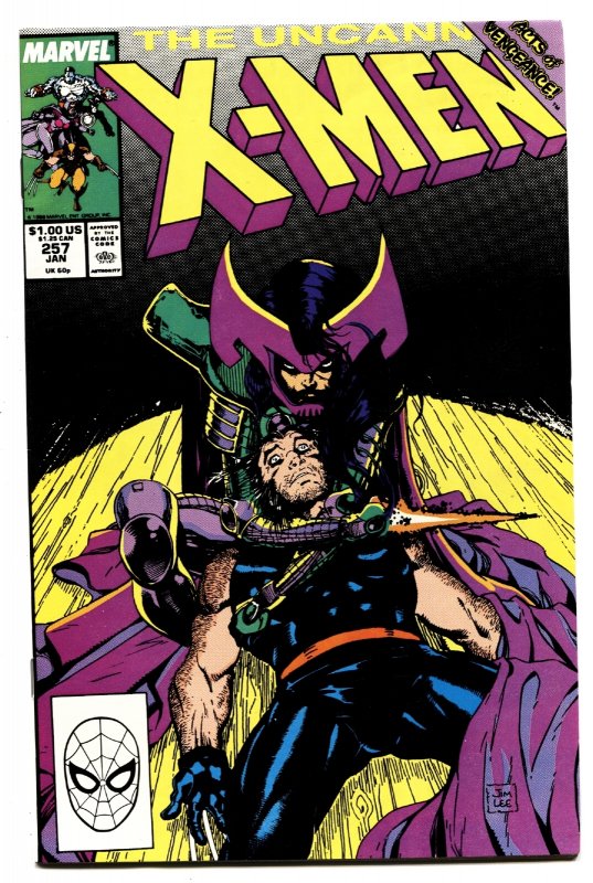 X-Men #257 (Marvel Comics, 1989), raw comic book in NM- condition — front cover